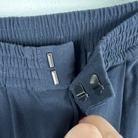 Vince Pants XS Womens Blue Slim Leg Elastic Waist Pockets Tuxedo Stripes - Picture 4 of 10